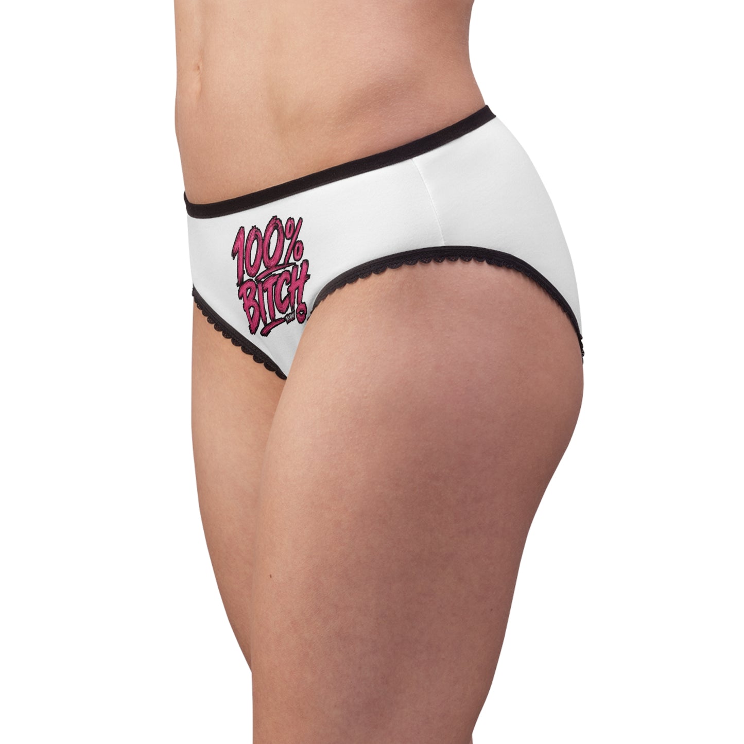 THIS ROCKS!™ "100% Bitch"™ Pink Script Women's Briefs