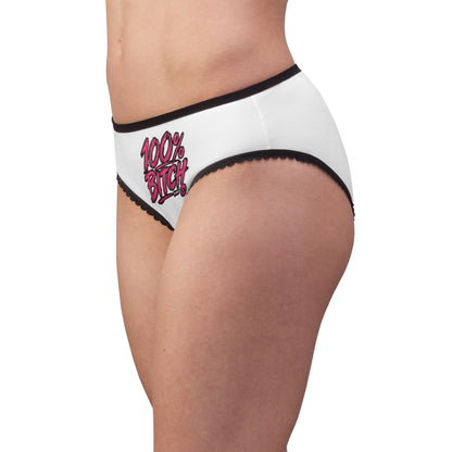 THIS ROCKS!™ "100% Bitch"™ Pink Script Women's Briefs