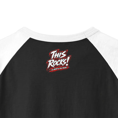 THIS ROCKS!™ Magazine Baseball Raglan Shirt — Graphic 3/4 Sleeve Tee