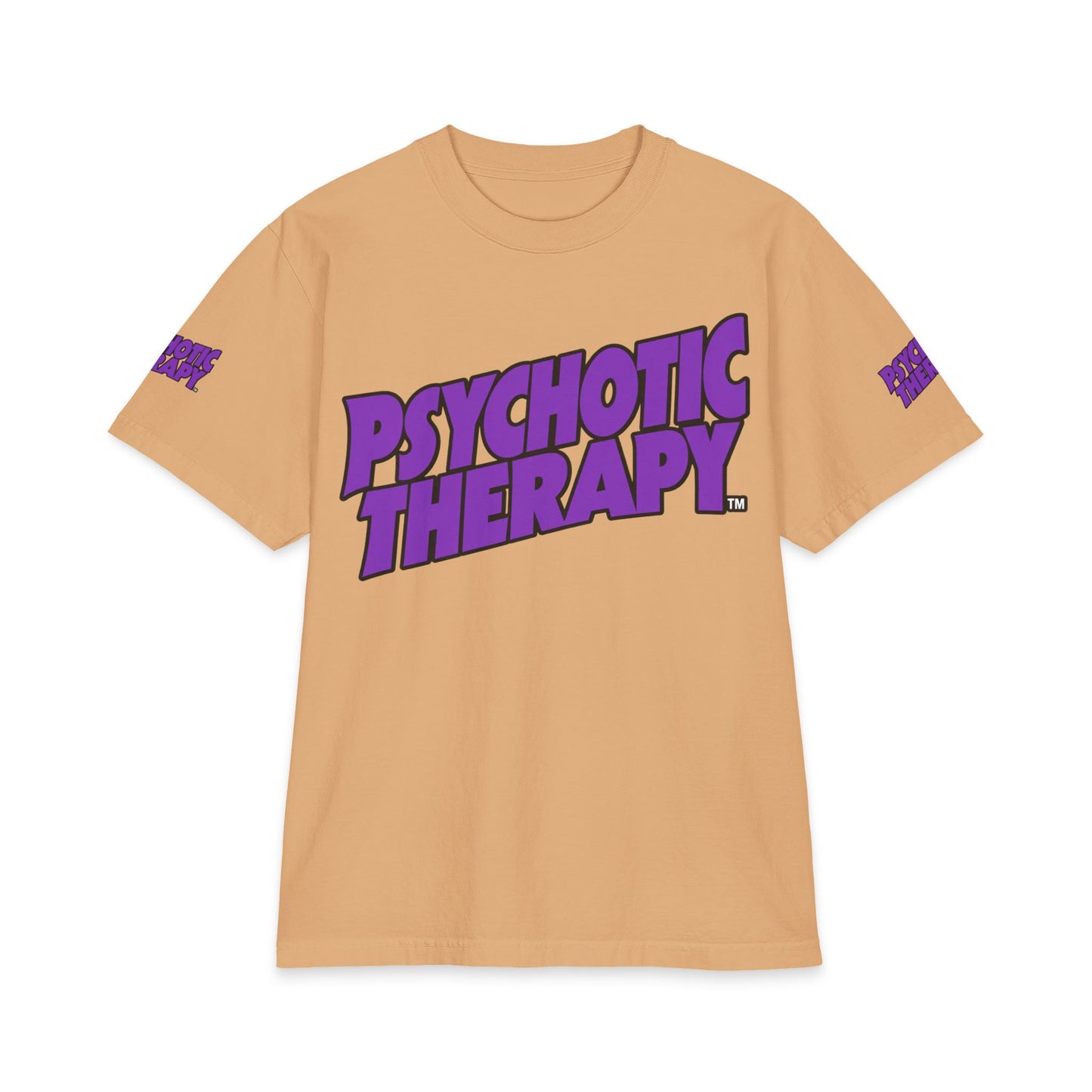 Official PSYCHOTIC THERAPY™ Graphic Tee — Bold Purple Logo Short Sleeve Shirt