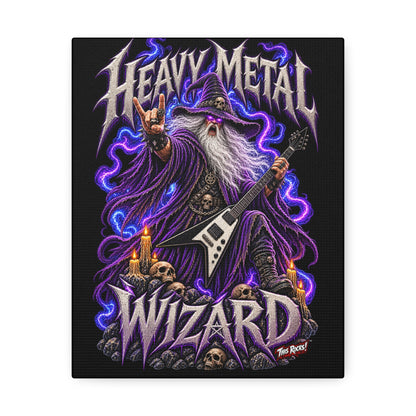 THIS ROCKS!™ "Heavy Metal Wizard™" Canvas Art — Rock Guitar Wizard Wall Decor
