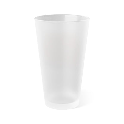 THIS ROCKS!™ "Hell Raiser"™ Frosted Pint Glass  — 16oz Flame Graphic Beer Glass