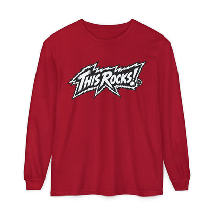 THIS ROCKS!™ "White Lightning Logo™" Long Sleeve Tee