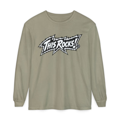 THIS ROCKS!™ "White Lightning Logo™" Long Sleeve Tee