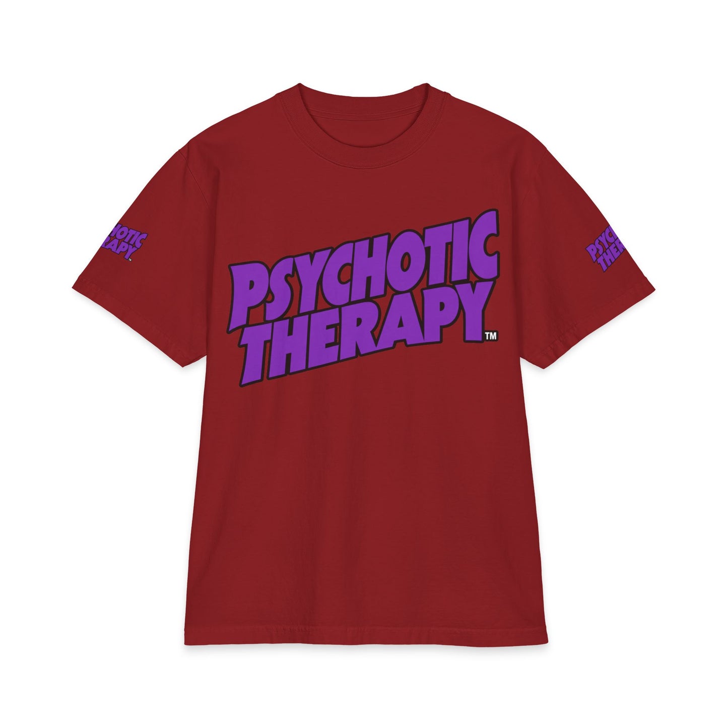 Official PSYCHOTIC THERAPY™ Graphic Tee — Bold Purple Logo Short Sleeve Shirt
