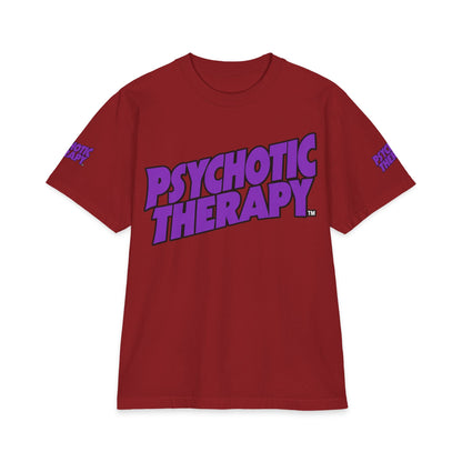 Official PSYCHOTIC THERAPY™ Graphic Tee — Bold Purple Logo Short Sleeve Shirt