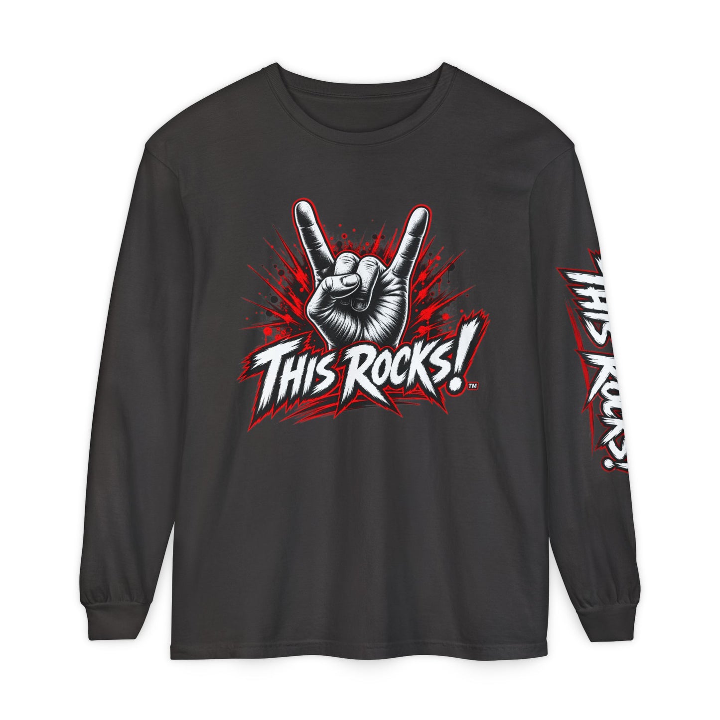 THIS ROCKS!™ "Horns Up Logo"™ Long Sleeve T-Shirt