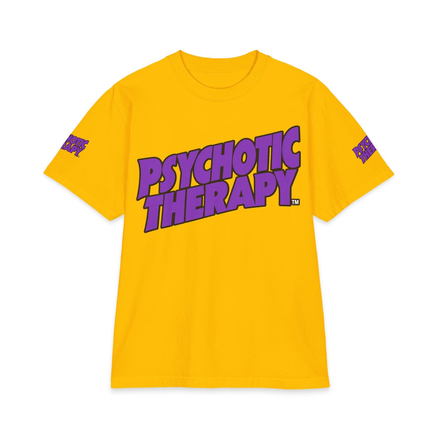Official PSYCHOTIC THERAPY™ Graphic Tee — Bold Purple Logo Short Sleeve Shirt