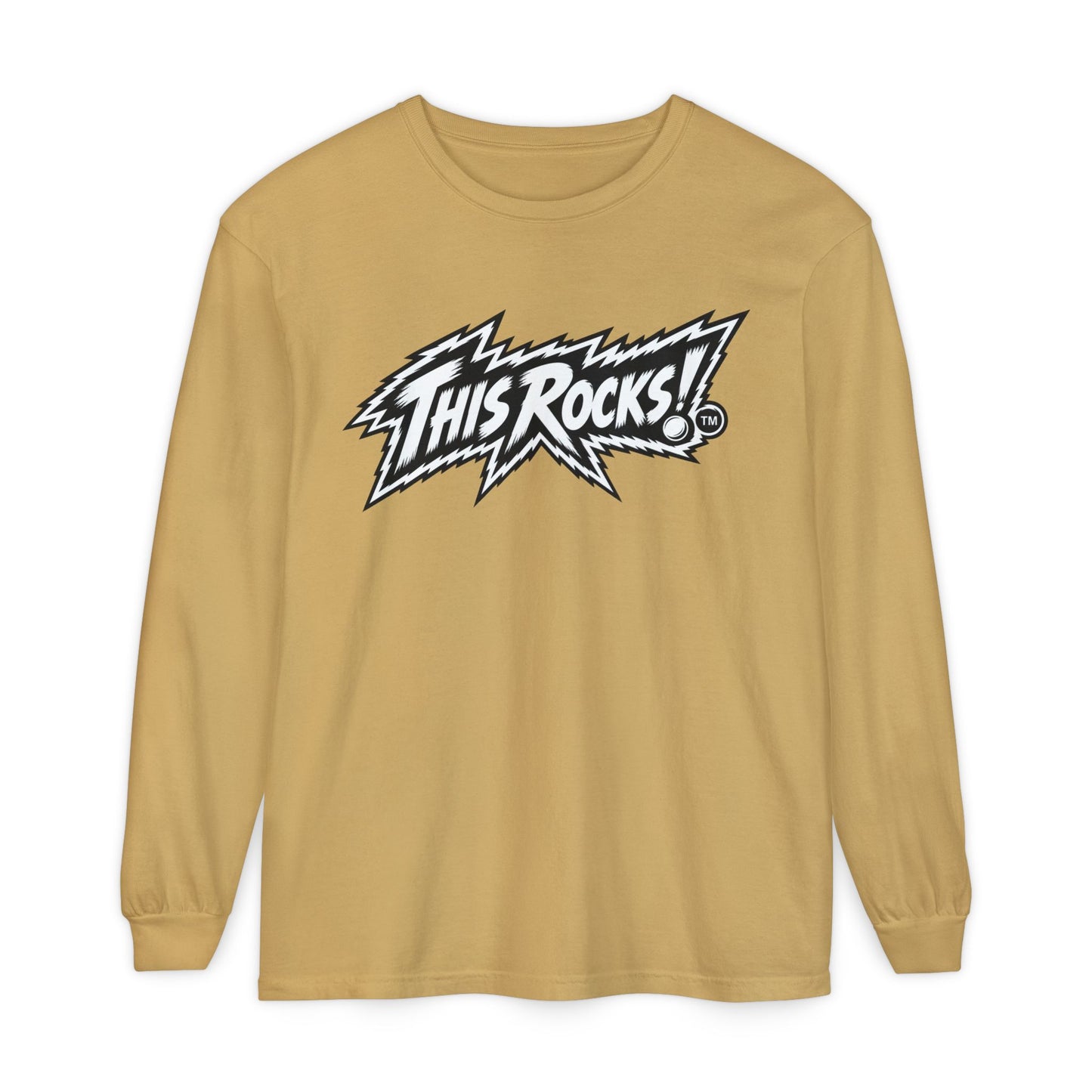 THIS ROCKS!™ "White Lightning Logo™" Long Sleeve Tee