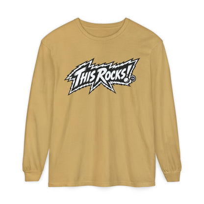 THIS ROCKS!™ "White Lightning Logo™" Long Sleeve Tee