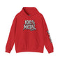 THIS ROCKS!™ "100% Metal"™ Hoodie — Heavy Metal Attitude Logo Pullover
