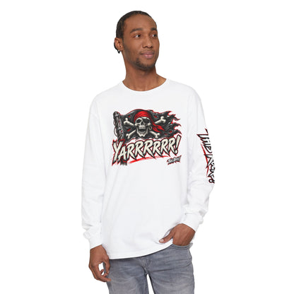 Pirate Skull "Yarrrrr!" Long Sleeve Tee