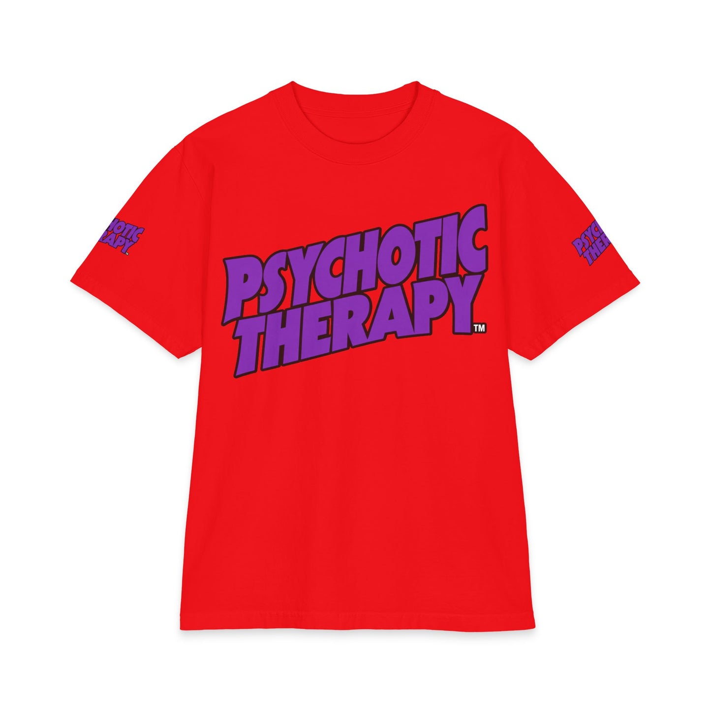 Official PSYCHOTIC THERAPY™ Graphic Tee — Bold Purple Logo Short Sleeve Shirt