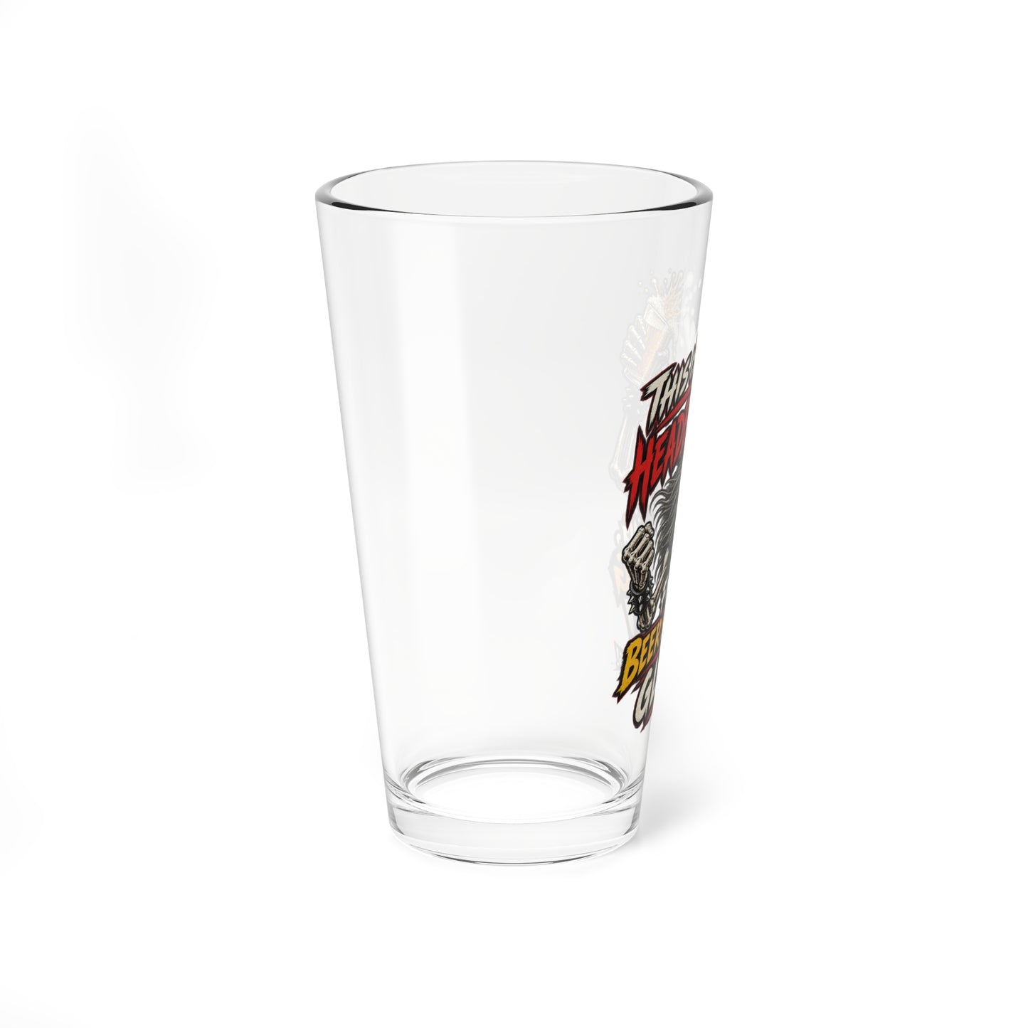 THIS ROCKS!™ "This Is My Headbanging Fist-pumping Beer-smashing Glass"™ 16 oz. Pilsner Glass