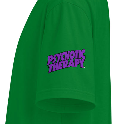Official PSYCHOTIC THERAPY™ Graphic Tee — Bold Purple Logo Short Sleeve Shirt