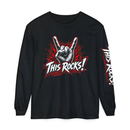 THIS ROCKS!™ "Horns Up Logo"™ Long Sleeve T-Shirt