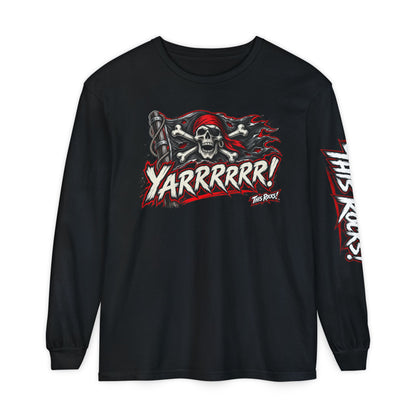 Pirate Skull "Yarrrrr!" Long Sleeve Tee