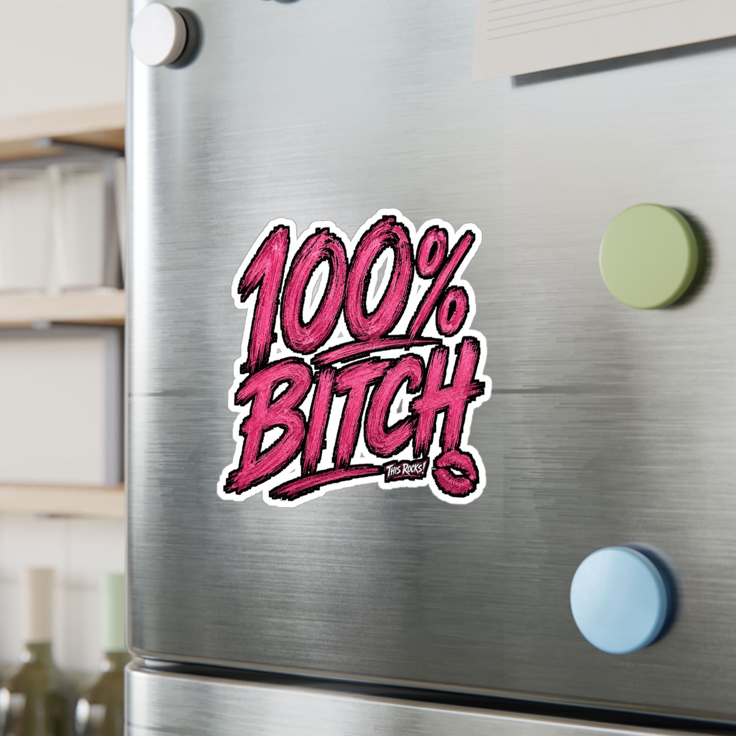 THIS ROCKS!™ "100% Bitch"™ Vinyl Decal