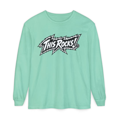 THIS ROCKS!™ "White Lightning Logo™" Long Sleeve Tee