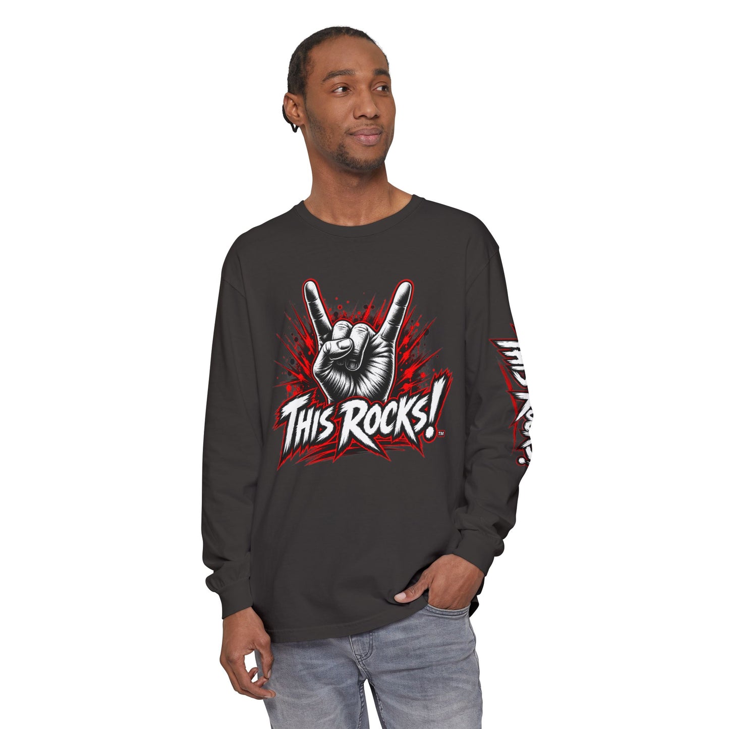 THIS ROCKS!™ "Horns Up Logo"™ Long Sleeve T-Shirt