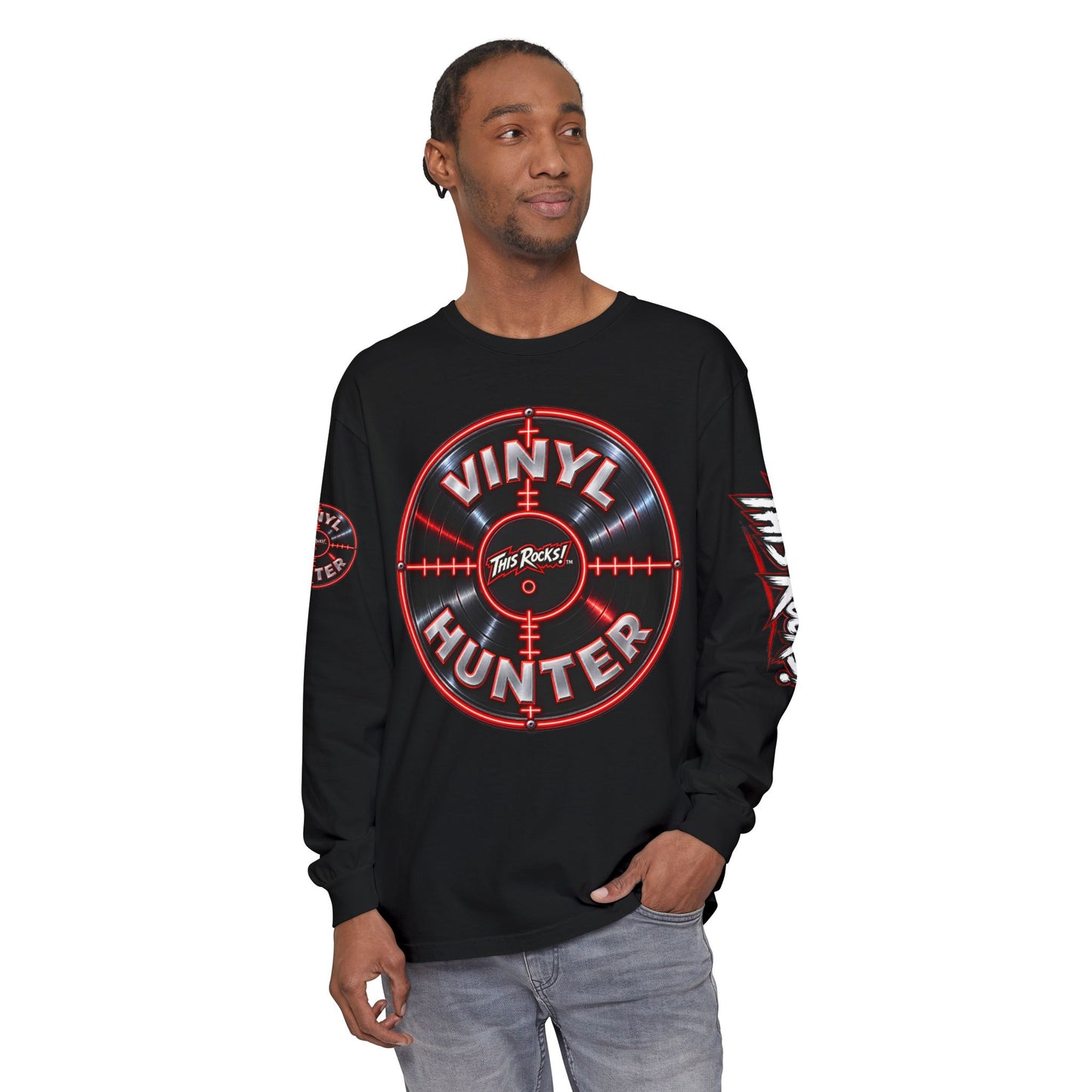 THIS ROCKS!™ "Vinyl Hunter"™ Long Sleeve Tee
