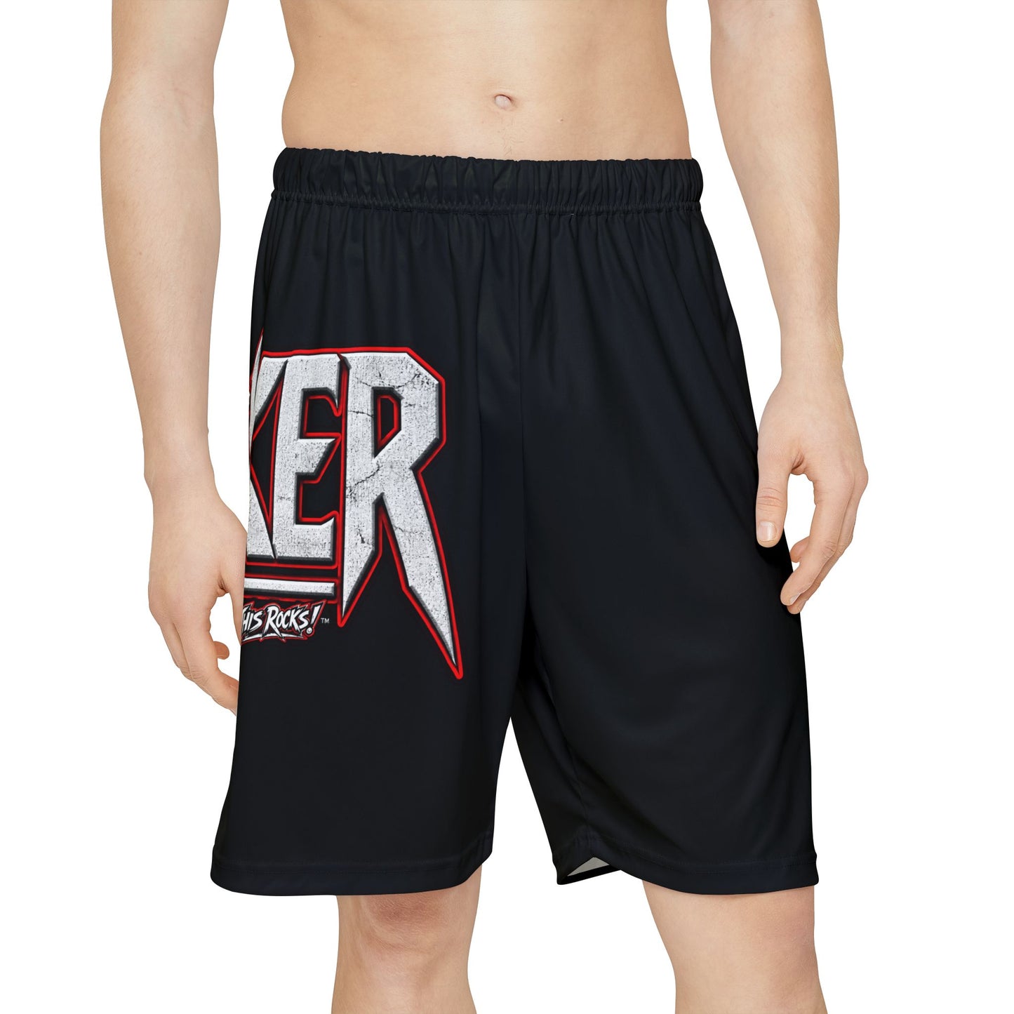 THIS ROCKS!™ "Rocker™"  Men’s Athletic Shorts — Bold 'ROCKER/ROCK' Graphic
