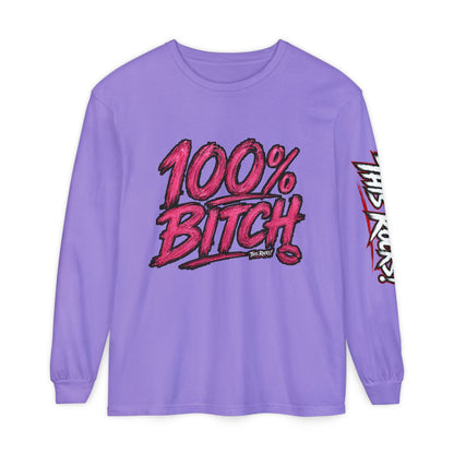 THIS ROCKS!™ "100% Bitch"™ Long Sleeve Tee