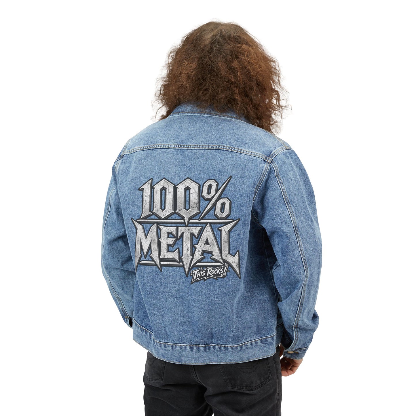 THIS ROCKS!™ "100% Metal"™ Denim Jacket