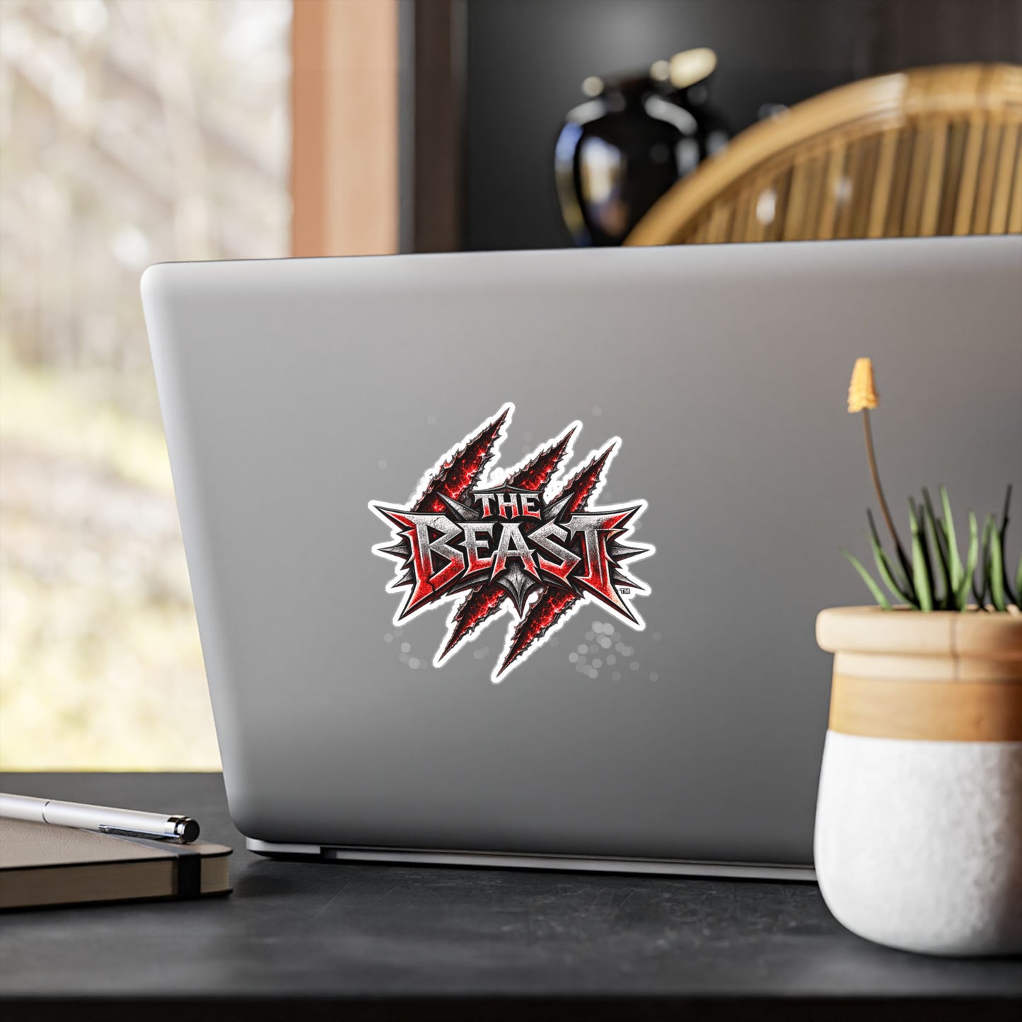 THE BEAST™ Kiss-Cut Vinyl Decal — Heavy Metal Claw Mark Band Sticker for Laptops, Cars & Gear