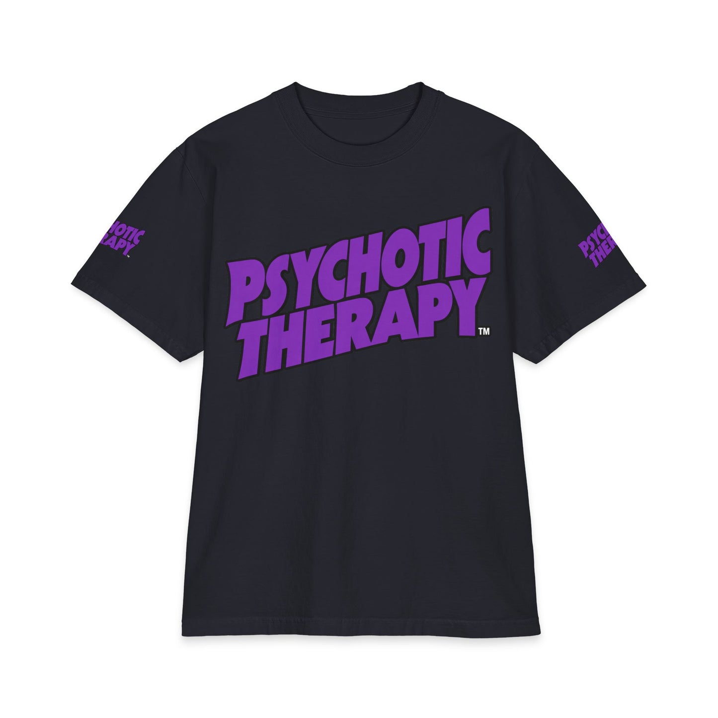 Official PSYCHOTIC THERAPY™ Graphic Tee — Bold Purple Logo Short Sleeve Shirt