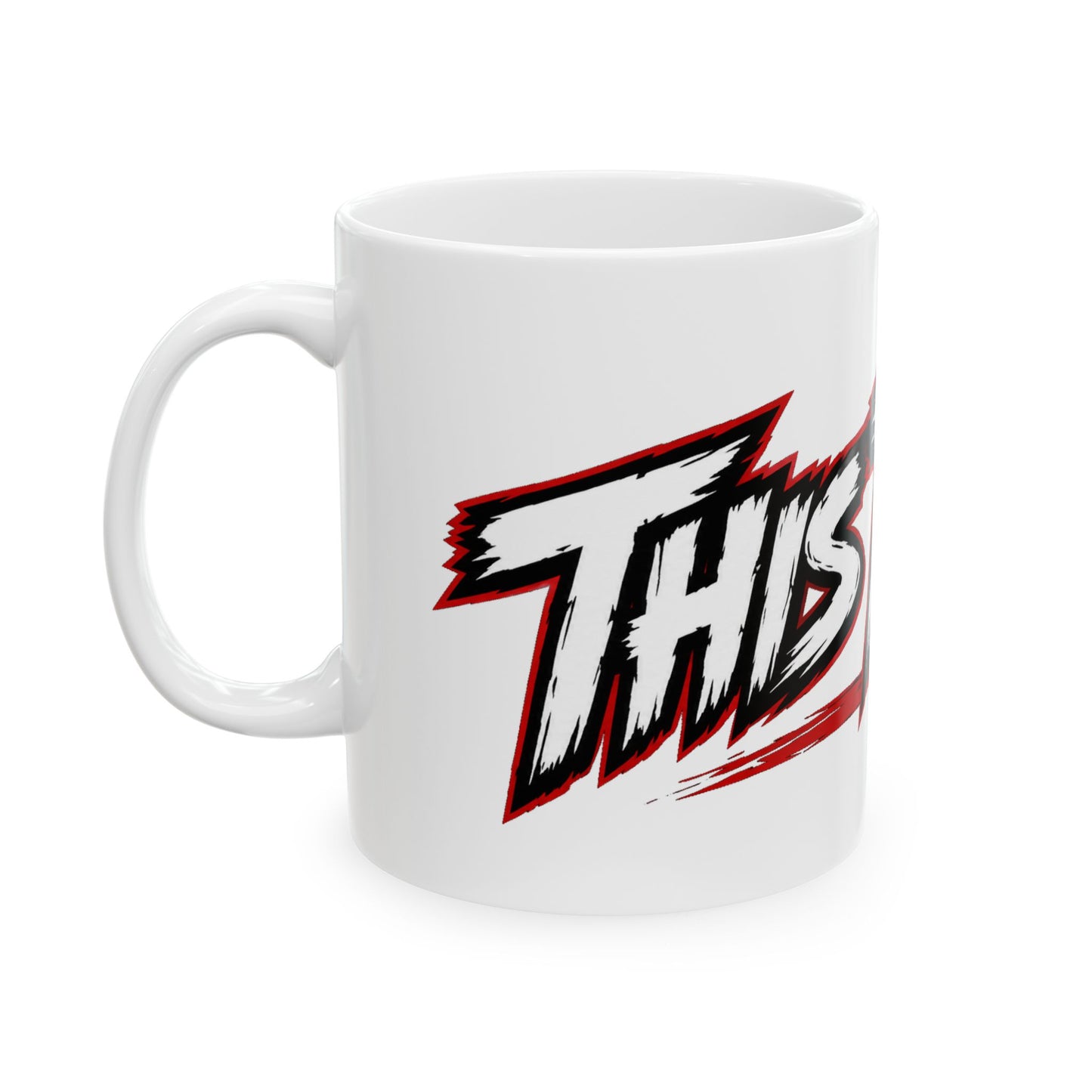 THIS ROCKS!™ Mug | Bold Graffiti Text Ceramic Coffee Cup