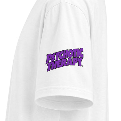 Official PSYCHOTIC THERAPY™ Graphic Tee — Bold Purple Logo Short Sleeve Shirt