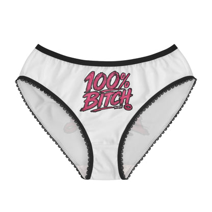 THIS ROCKS!™ "100% Bitch"™ Pink Script Women's Briefs