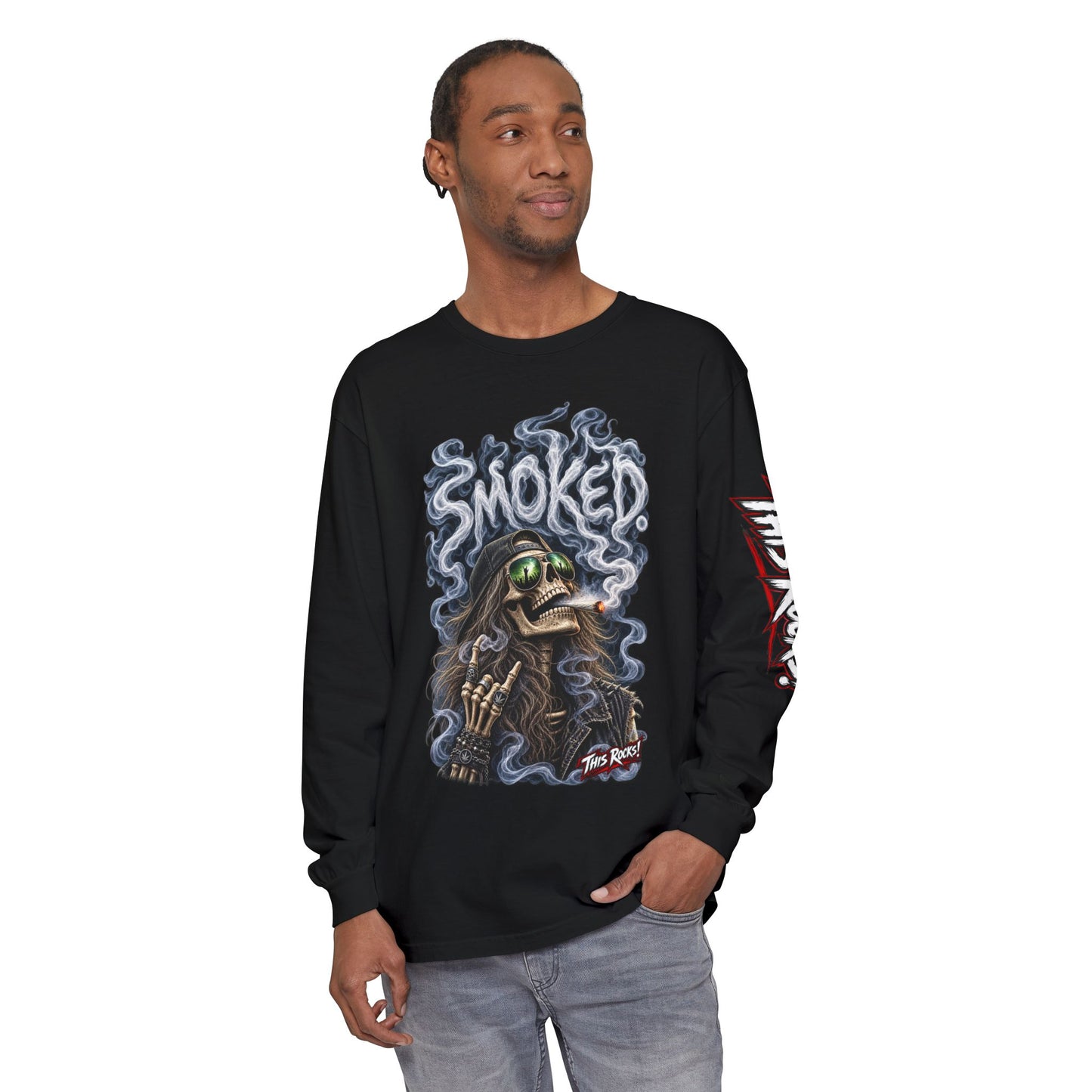 THIS ROCKS!™ "Smoked Skeleton™" Long Sleeve Tee