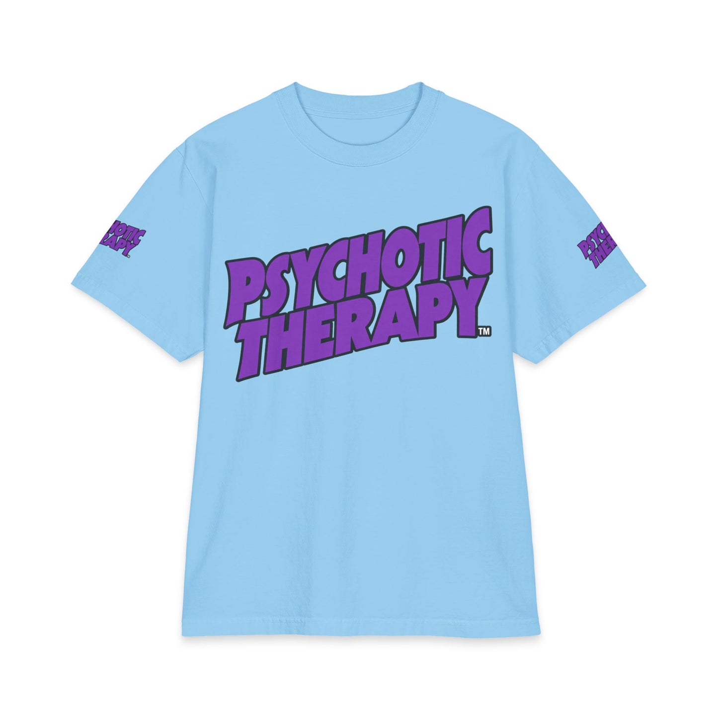 Official PSYCHOTIC THERAPY™ Graphic Tee — Bold Purple Logo Short Sleeve Shirt