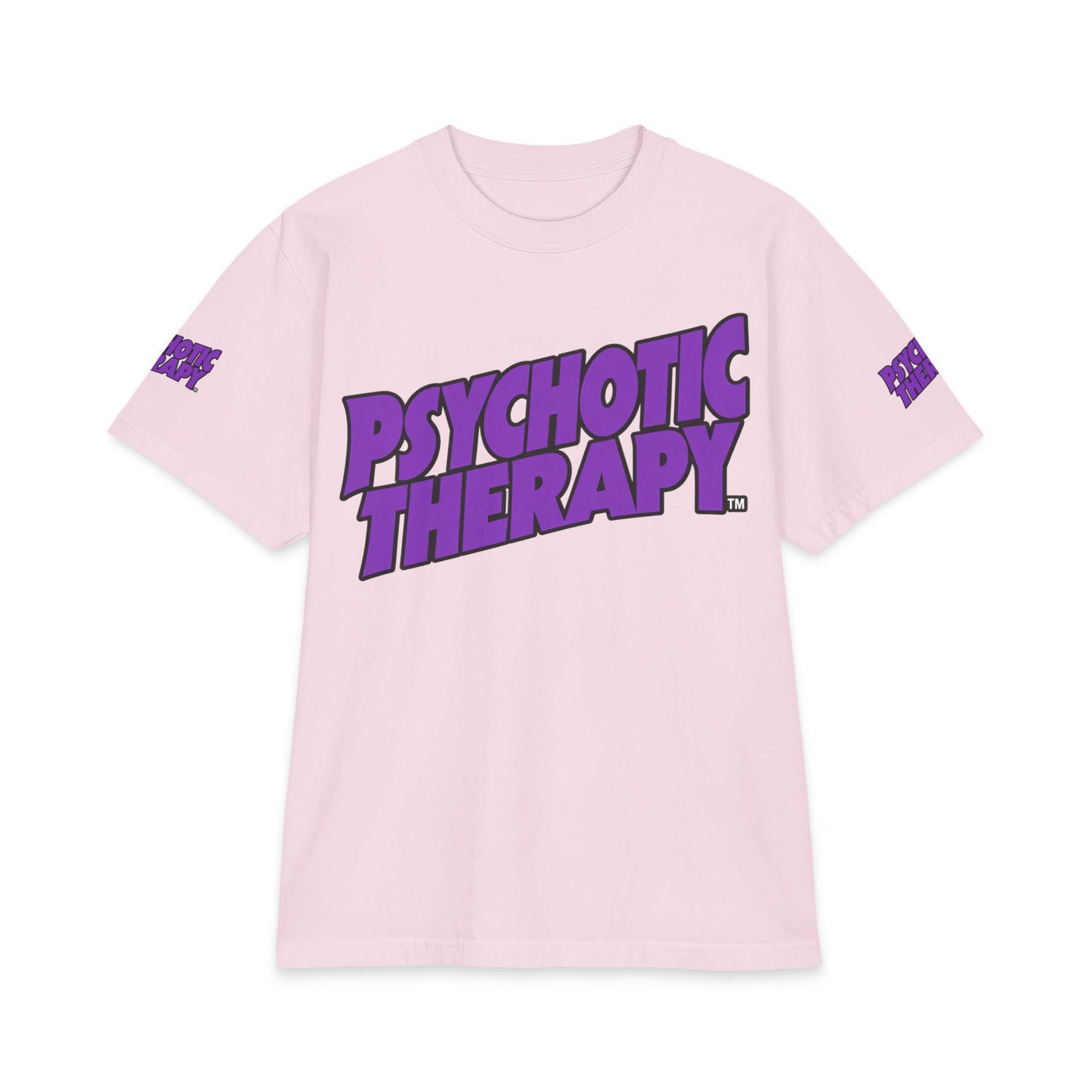 Official PSYCHOTIC THERAPY™ Graphic Tee — Bold Purple Logo Short Sleeve Shirt