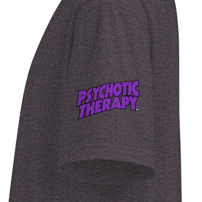 Official PSYCHOTIC THERAPY™ Graphic Tee — Bold Purple Logo Short Sleeve Shirt