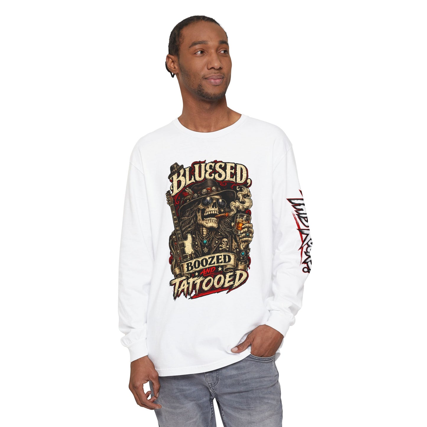THIS ROCKS!™ "Bluesed, Boozed and Tattooed"™ Long Sleeve Tee
