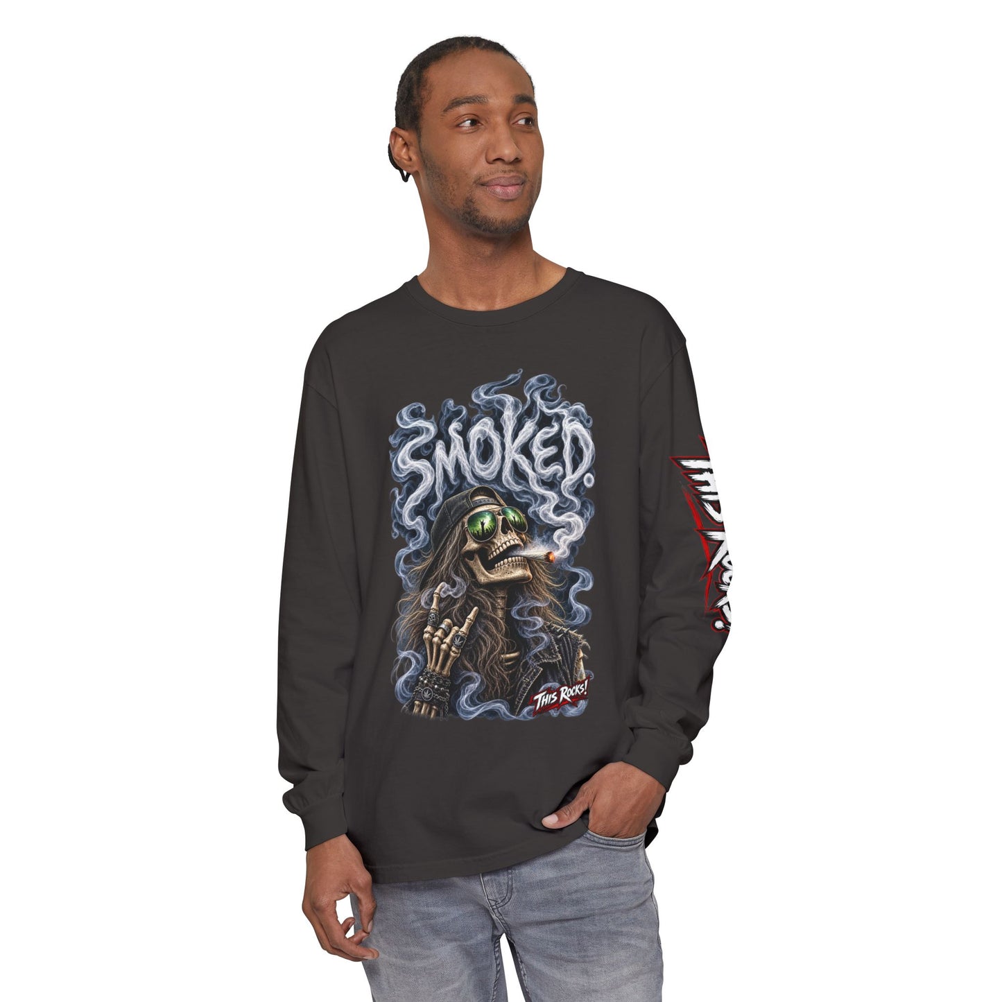 THIS ROCKS!™ "Smoked Skeleton™" Long Sleeve Tee
