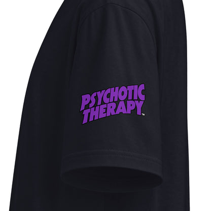 Official PSYCHOTIC THERAPY™ Graphic Tee — Bold Purple Logo Short Sleeve Shirt