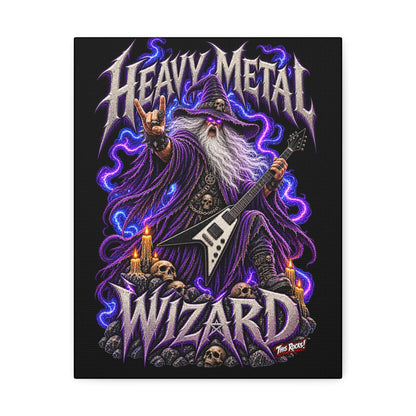 THIS ROCKS!™ "Heavy Metal Wizard™" Canvas Art — Rock Guitar Wizard Wall Decor