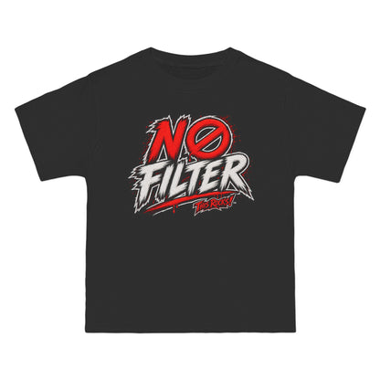 THIS ROCKS!™ "No Filter™" Graphic T-Shirt — Bold Red & White Streetwear Tee