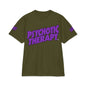 Official PSYCHOTIC THERAPY™ Graphic Tee — Bold Purple Logo Short Sleeve Shirt