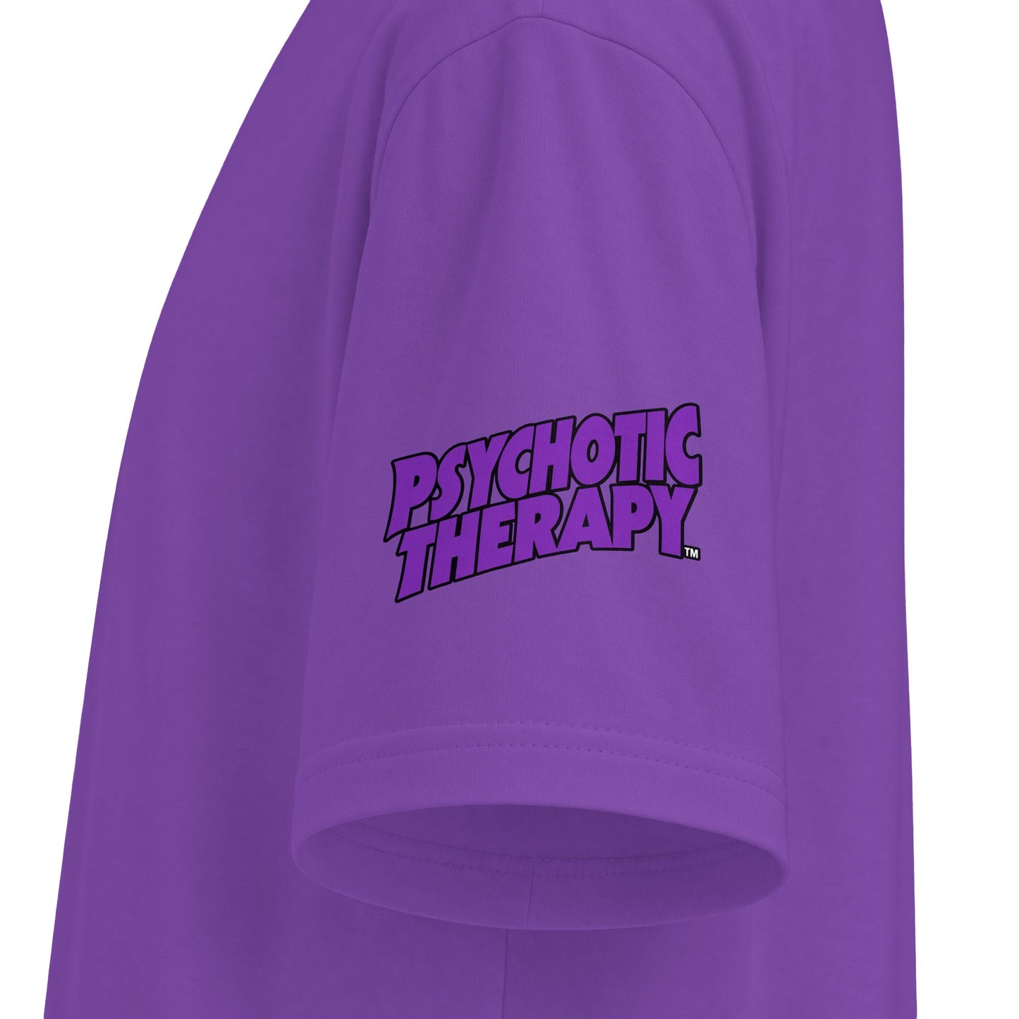 Official PSYCHOTIC THERAPY™ Graphic Tee — Bold Purple Logo Short Sleeve Shirt