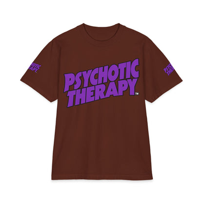 Official PSYCHOTIC THERAPY™ Graphic Tee — Bold Purple Logo Short Sleeve Shirt