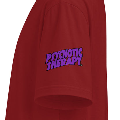Official PSYCHOTIC THERAPY™ Graphic Tee — Bold Purple Logo Short Sleeve Shirt