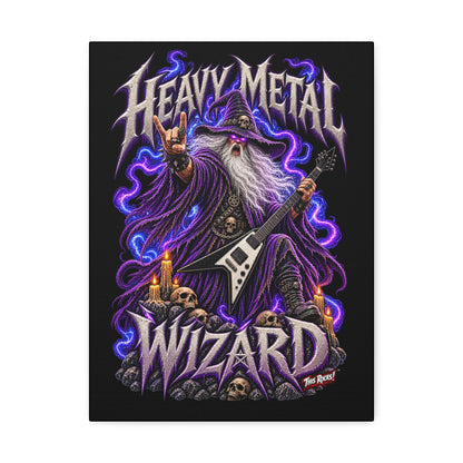 THIS ROCKS!™ "Heavy Metal Wizard™" Canvas Art — Rock Guitar Wizard Wall Decor