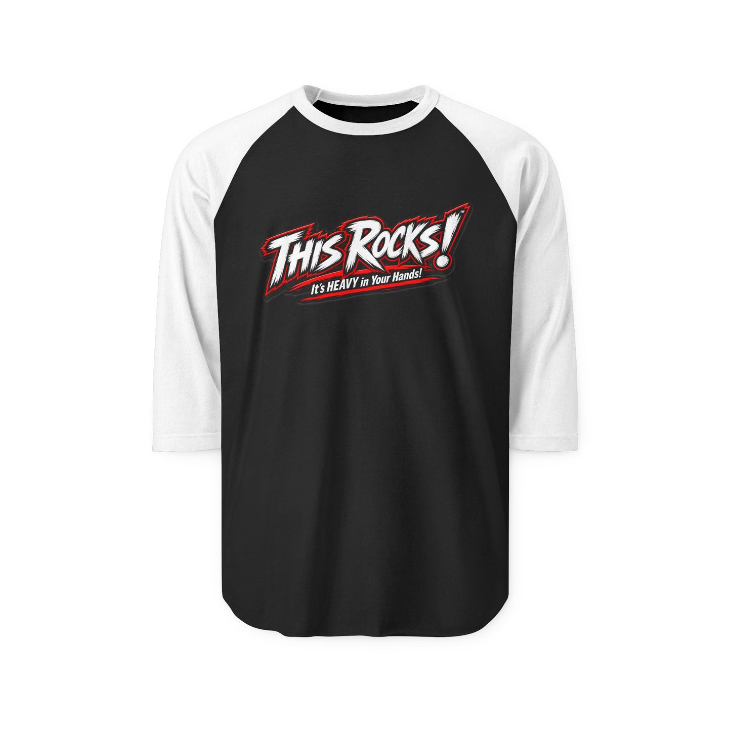 THIS ROCKS!™ Magazine Baseball Raglan Shirt — Graphic 3/4 Sleeve Tee