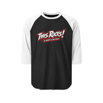THIS ROCKS!™ Magazine Baseball Raglan Shirt — Graphic 3/4 Sleeve Tee