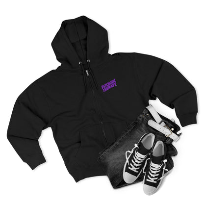 Official PSYCHOTIC THERAPY™ Zip Hoodie — Doom Purple Logo Zip-Up